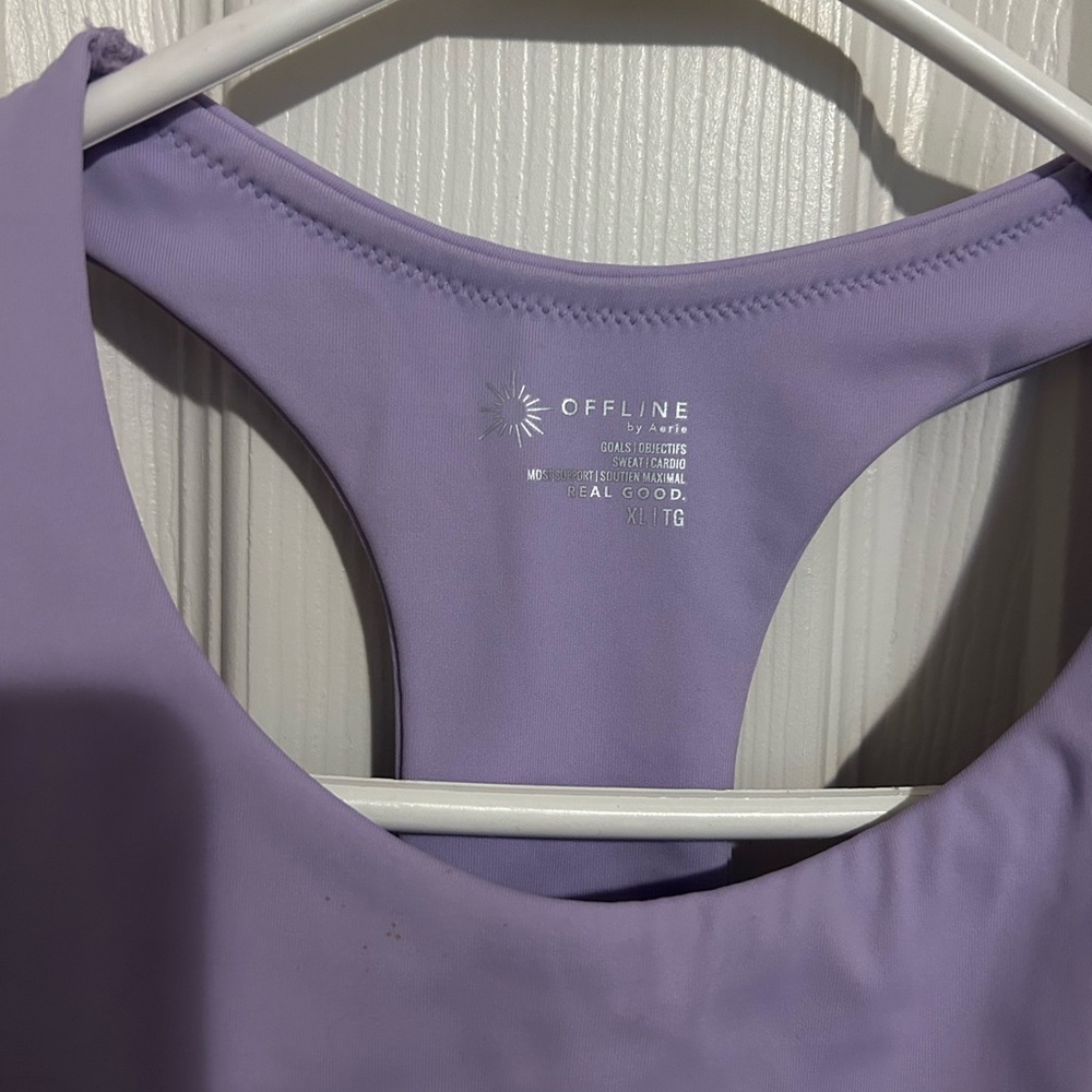 Aerie Matching Purple Leggings and Sports bra Set - Picture 3 of 9